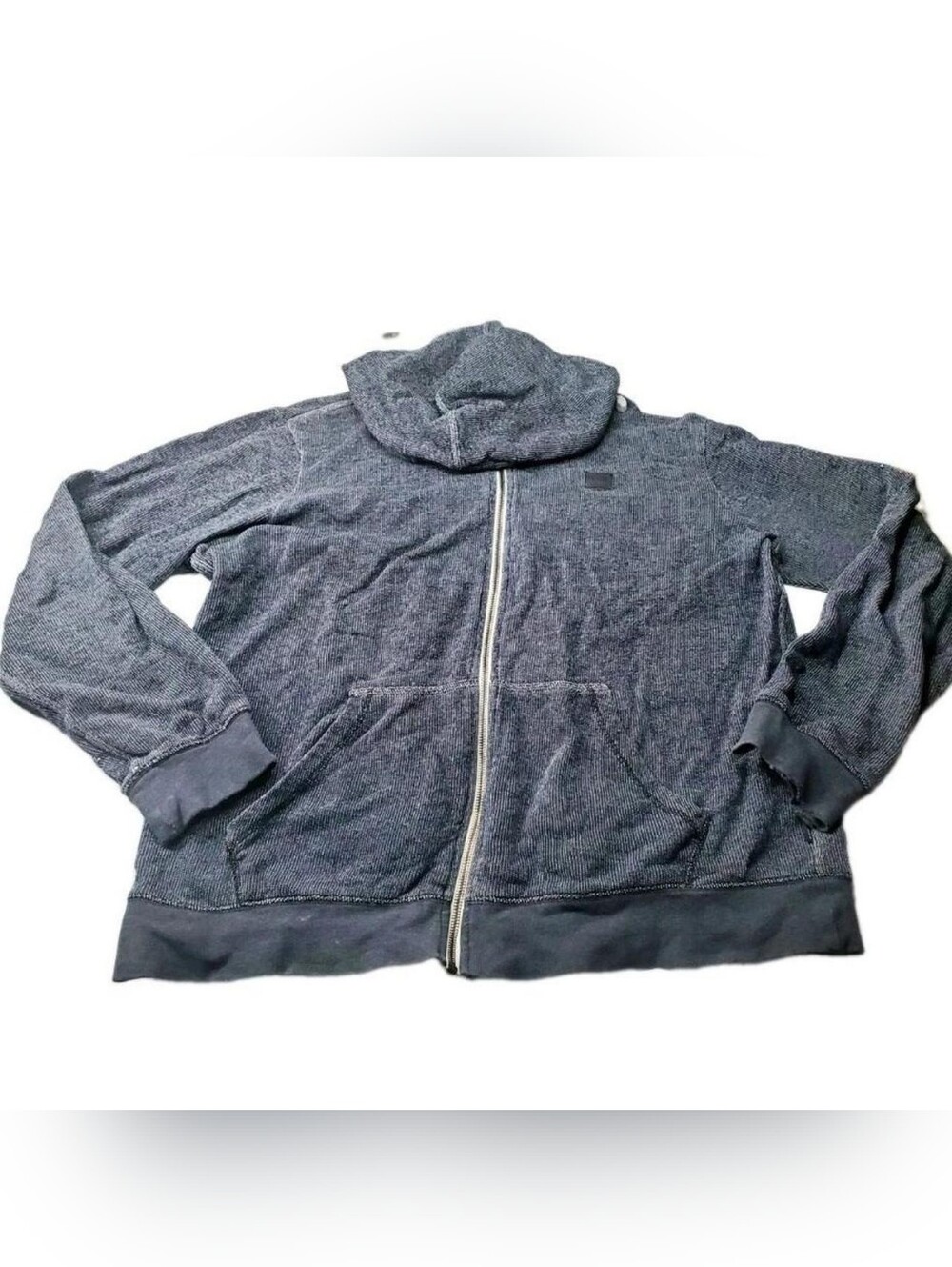 Nixon Hoodie Mens XL Black Full Zip 100% Cotton Drawstring Pockets Streetwear